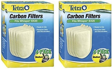Tetra Whisper EX Carbon Filter Replacement Cartridge Medium - Fits EX20 (2x4Pk), Packaging May Vary