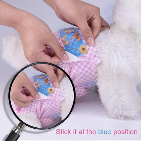 XXS-40 Count Disposable Female Dog Diapers, Puppy Diapers with Adjustable Elastic Waistline for Female Dog or Cat