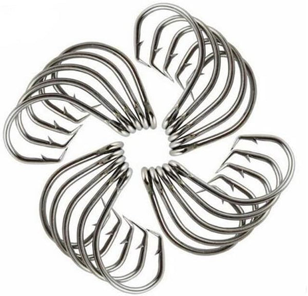 Generic 100pcs 39960 Stainless Steel Fishing Hooks Big Game Fish Tuna Circle Bait