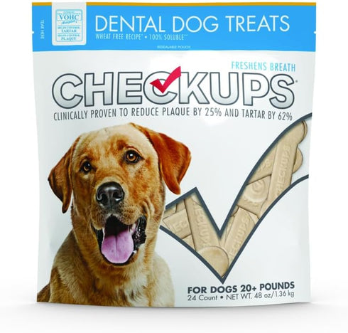 Checkups Dental Dog Treats, 24 Treats - 48 oz