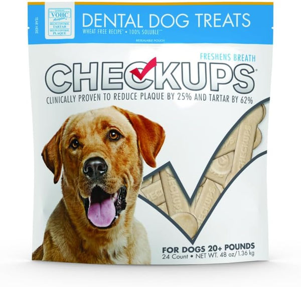 Checkups Dental Dog Treats, 24 Treats - 48 oz