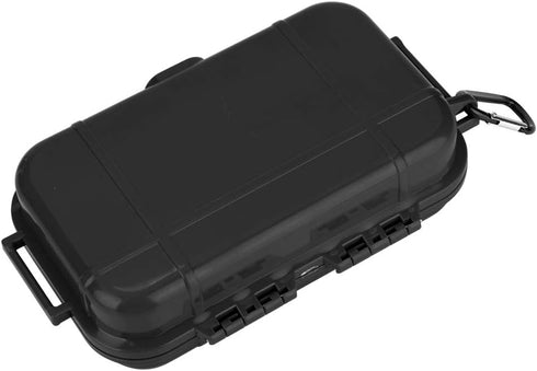 Tomotato Waterproof Storage Case, Outdoor Shockproof Airtight Carry Box for Boating Camping (Black)