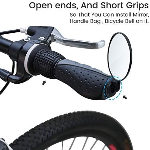 PRUNUS No-Slip Soft Rubber Bike Handlebar Grips - Universal for Bicycles, MTB, BMX, E-Bike, and City Commuter Bikes