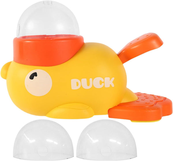 Nuytghr Interactive Food Dispenser for Cats, Automatic Cartoon Feeder, Duck-Shaped Cat Feeder, 8.66x5.51x4.33inches
