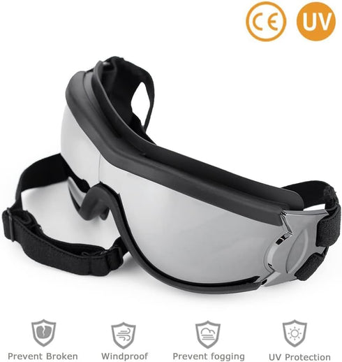 UV Protection Dog Goggles for Medium & Large Dogs - Waterproof Windproof Sunglasses for Long-Snout Breeds Outdoor
