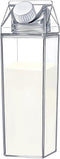 Abizarch 500Ml/1000Ml Clear Milk Carton Water Bottle Leak-proof Milk Box Water Bottle with