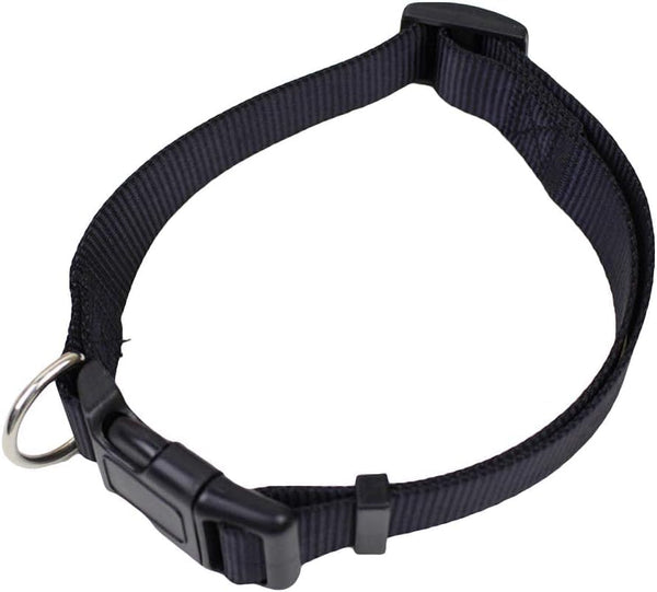 Adjustable Black Collar for Dogs and Cats, Safety Neck Strap for Outdoors Accessories, Collars, Harnesses and Leashes