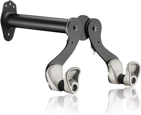 Ibera Bike Wall Mount - Secure Bike Storage up to 18kg with Adjustable Frame Holder & Soft Rubber Cradles