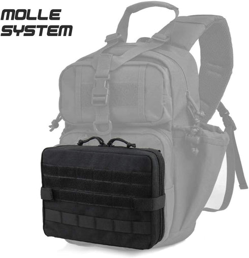 WYNEX Tactical Admin Molle Pouch | Medical EDC EMT Utility Bag Shell Design Attachment for Hiking Belt Bags