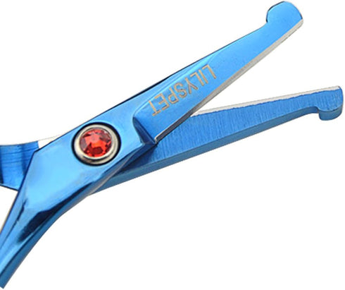 LILYS PET 5.0" Right-Handed Round-Tip Grooming Scissors, Stainless Steel for Nose, Ear, Face, Paw Hair for Pets