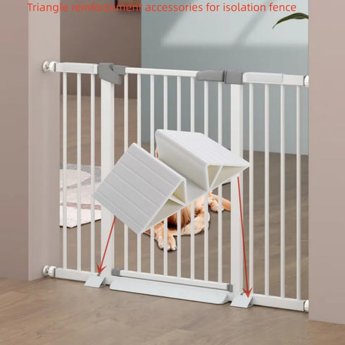 6 Piece Pet Gate Fence Support Feet, Plastic Triangular Isolation Fence Reinforcement Accessories