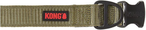 KONG Max HD Ultra Durable Neoprene Padded Dog Collar, Medium, Green