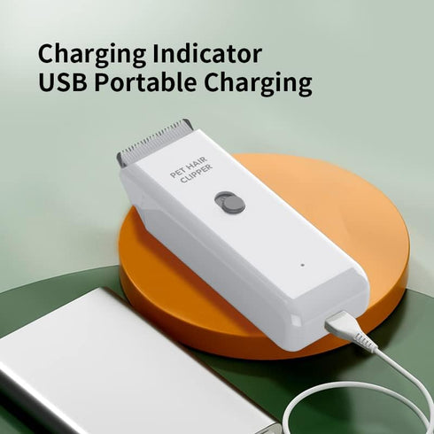Replaceable Charging Cable & Standard Size Ceramic Blade Set for Pet Dog Hair Clipper and Cat Trimmer