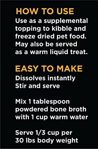 Nature's Diet Pet Bone Broth Protein Powder, Pumpkin, Fish Oil and Turmeric, Chicken, 16 oz = 159 Servings