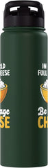 Cottage Cheese Design In a world full of cheese be cottage cheeseae Stainless Steel Insulated Water Bottle