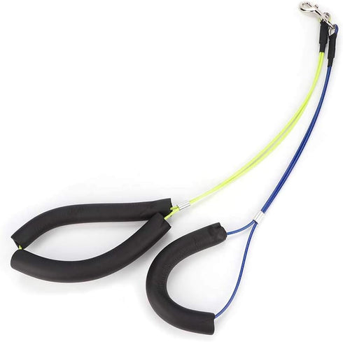 Oumefar Adjustable Pet Grooming Leash - No-Sit Haunch Holder Restraint for Dogs Cats Grooming Table Arm (Yellow+Blue)