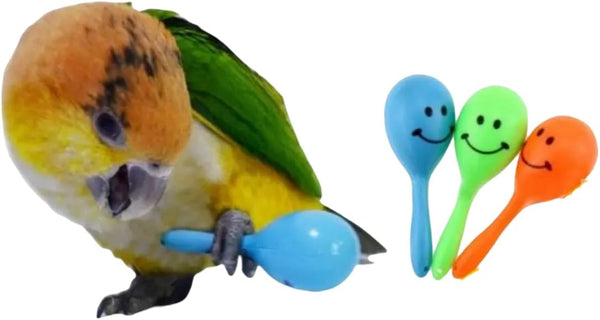 Barn Eleven 3PCS- Colourful Mini Ball Sand Hammer Parrot Rattle Shaker Musical Sound Toy