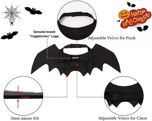 Pet Cat Bat Wings Halloween Costume, Bat Wings for Cats and Dogs, Puppy Kitten Cosplay Dress Up Accessories