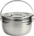 PRETYZOOM Camping Griddle Camping Pot Jacketed Kettle, Thicken Child Stainless Steel Stew Pot