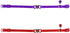 2 Pcs Cat Collars - Heart Bling Breakaway with Bell, Adjustable Nylon for Kitty (Red + Purple)