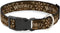 Buckle-Down Pet Collar, Dog Collar with Plastic Buckle, Western Whiskey Heart Repeat, 7 to 8.5 Inches