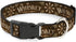 Buckle-Down Pet Collar, Dog Collar with Plastic Buckle, Western Whiskey Heart Repeat, 7 to 8.5 Inches