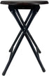 MOON FLOWER Portable Folding Chair with Wooden Seat | Ideal for Picnics, Camping Trips, or Outdoor Events, Brown - No