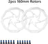 ZOOM DB680 1 Pair MTB Disc Brake Set, Mechanical Disc Brake Kit with 160mm Rotor for Mountain and Road Bikes
