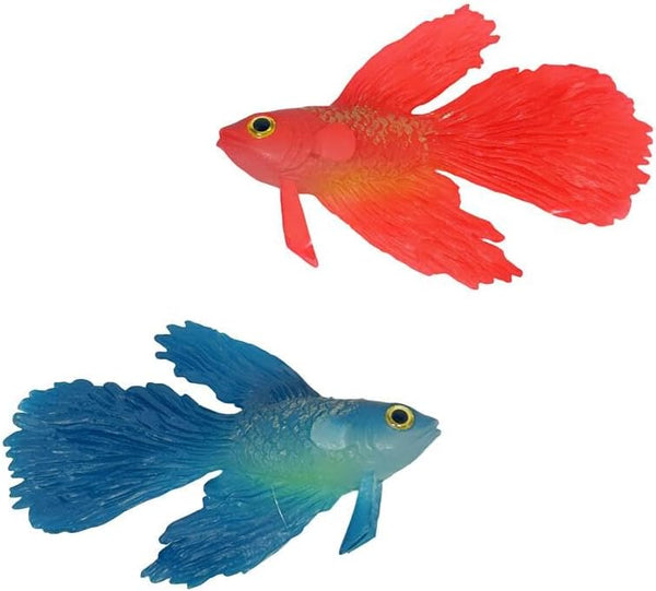 2 Pack Artificial Goldfish Decor, Glowing Fish Ornament for Colorful Aquarium Landscape