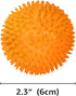 CoCoo 3-Pack Squeaky Dog & Ferret Ball Toys, 2.3", Spikey Rubber Balls for Multi-Pet Homes, Toss Fetch