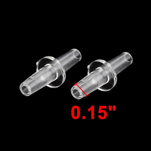 uxcell Universal Aquarium Straight Air Line Connector Clear White 4mm Tubing 10pc