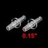 uxcell Universal Aquarium Straight Air Line Connector Clear White 4mm Tubing 10pc