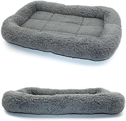 Enjoying Plush Cat Bed Mat 10" x 15" Pet Cushion with Pillow Around for Puppy Curling Sleep Cat Pad for Cat Carrier/Crate Dog Self-Warm Bed, Antiskid Bottom, Small