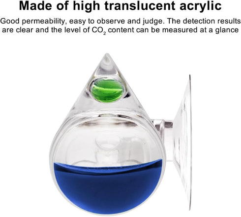 MiOYOOW CO2 Drop Checker, Aquarium CO2 Monitor, CO2 Detector without Solution for Planted Tank, Easy to Observe Results