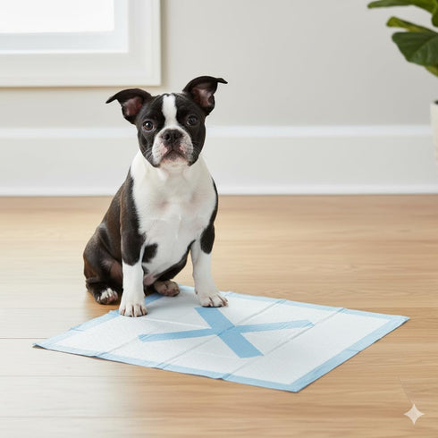 SPOT 5-Layer 22 22 100-Count X Marks The Puppy Training Pads Extra Absorbent, Leak-Proof Dog Pee Pads with Adhesive