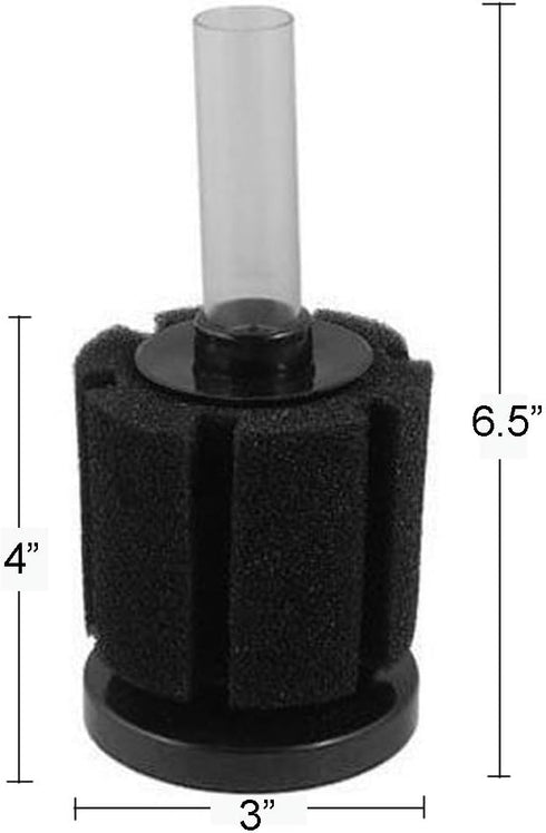 Aquapapa Bio Sponge Filter for Nano Fish Tank, Air Pump Driven Breeding Fry Betta Shrimp (Small)