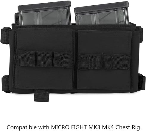 KRYDEX Elastic Double 7.62 Magazine Holder with Hook Fasteners for MK3 and MK4 Chest Rig