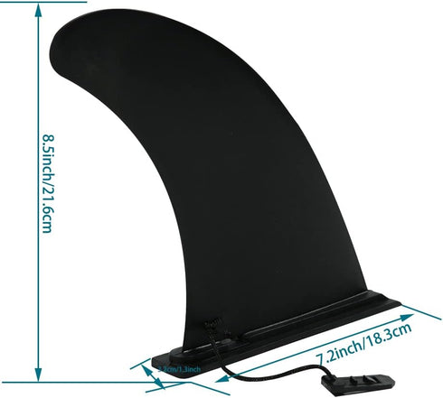 Surf & SUP Single Fin, Detachable Center Fin for Longboard, Surfboard and Paddleboard Replacement