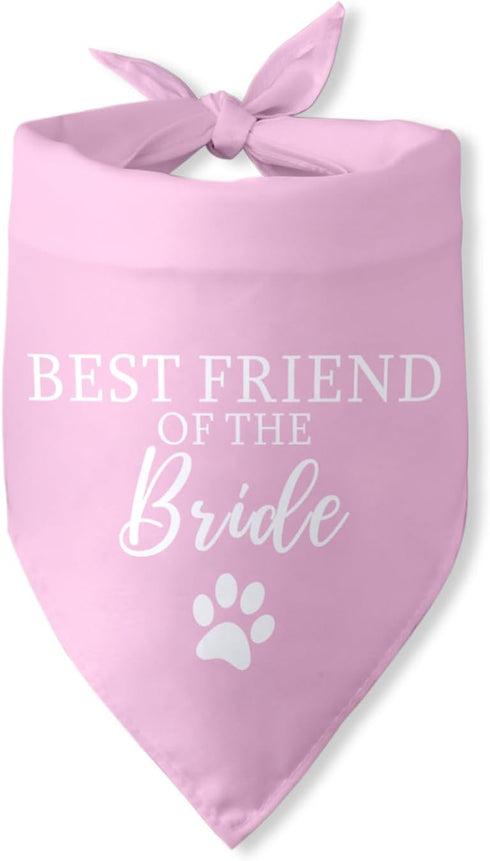 Wedding Dog Bandana Best Friend of Bride Dog Bandana Engagement Wedding Announcement