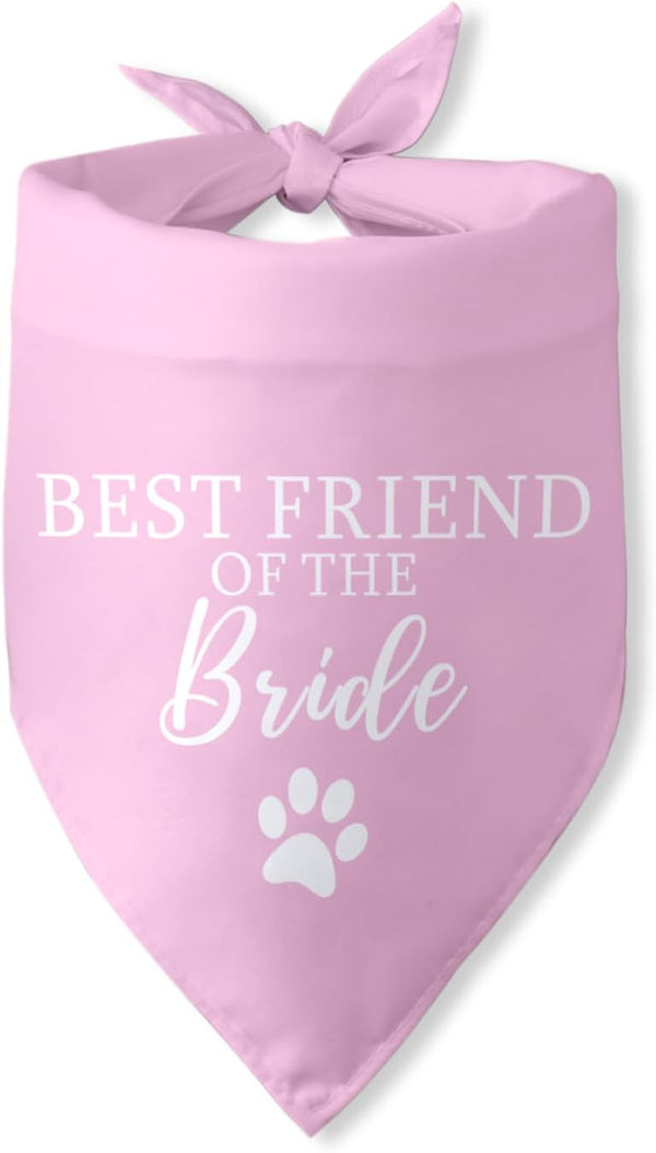 Wedding Dog Bandana Best Friend of Bride Dog Bandana Engagement Wedding Announcement