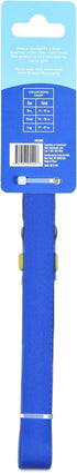 Wags & Wiggles Waterproof PVC Collar Navy, Small Blue and Yellow Dog Collar for Pool or Lake