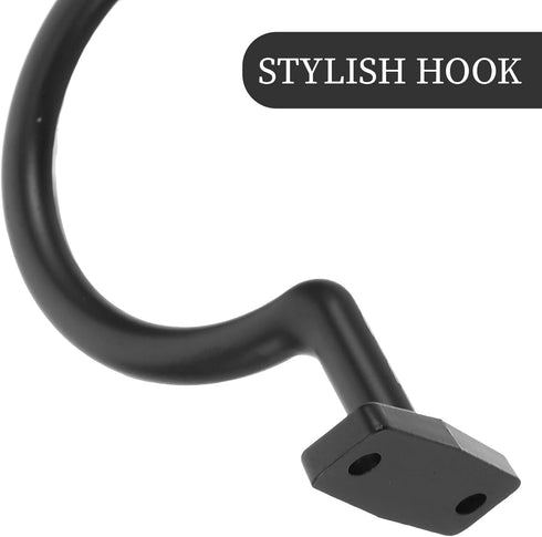 Kichvoe Billiard Cue Holder Pool Table Accessory Multi-function Snooker Hook Wear-resistant Black Iron Hook for Pool