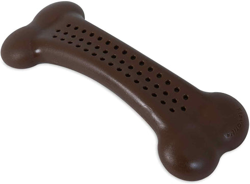 Pet Qwerks Flavorit BarkBone - Fillable Dog Bone for Moderate Chewers, Peanut Butter Flavor, 6.75"