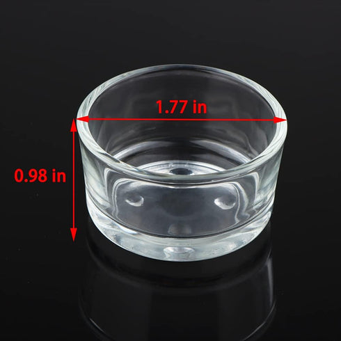 6 Pcs Glass Reptile Feeding Bowl, Food Basin Tray Container, Water Dish Cup for Small Reptiles