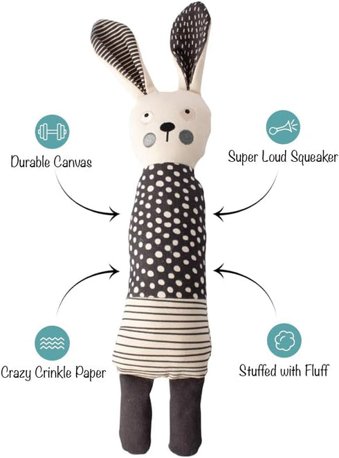 Fringe Studio "All Ears Canvas Dog Toy, PetShop Collection (289030)
