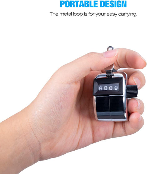 SLTG2020 2PCS Set 4 Counter Portable Digit Handheld Number Click Golf Tally Recorder
