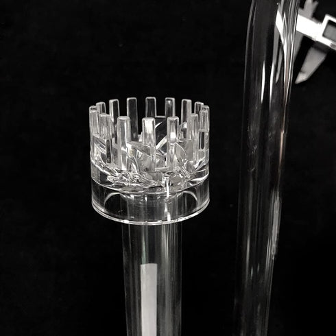 2pcs Aquarium Oil Skimmer, Acrylic Oil Removal Fish Tank Control Valve Inlet and Outlet Pipe Degreasing Basket