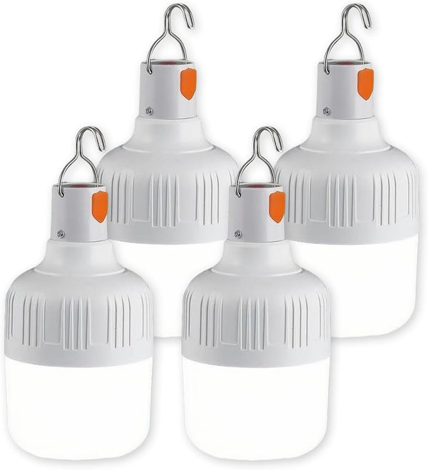 PLMOKJD LED Camping Light, 800 lumens, Powered by Rechargeable Batteries, White Portable Pendant