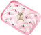 1 Pc Rectangular Summer Cooling Hamster Bed, Comfortable Sleep Mat for Hamster, Hedgehog, Squirrel, Mice, Pink Cherry