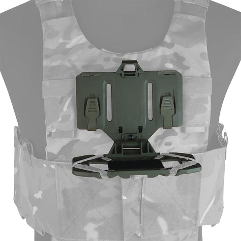 Tactical Vest Phone Holder, Molle Mount, Universal Chest Phone Board Carrier for Outdoor Hunting Game, OD Green